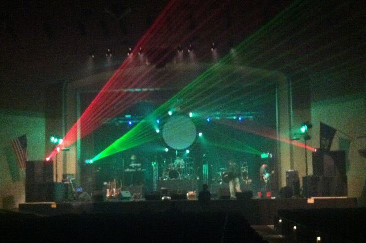 Green and Red Lights During a Live Performance